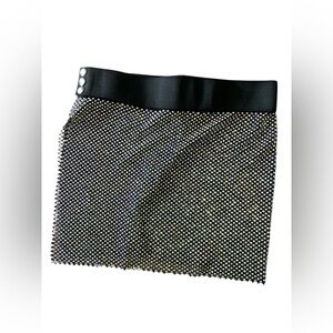 Rinestone sheer mini skirt